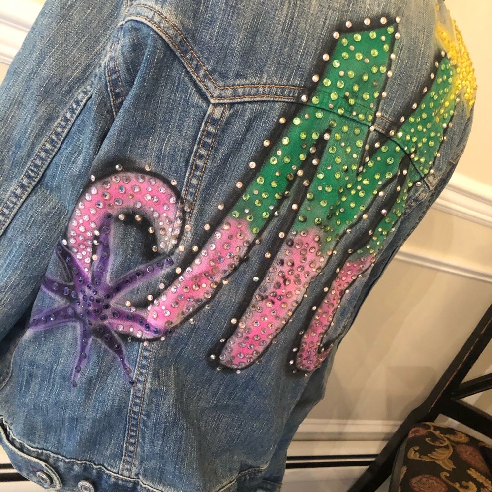 Custom Denim Airbrushed Jacket - image 2